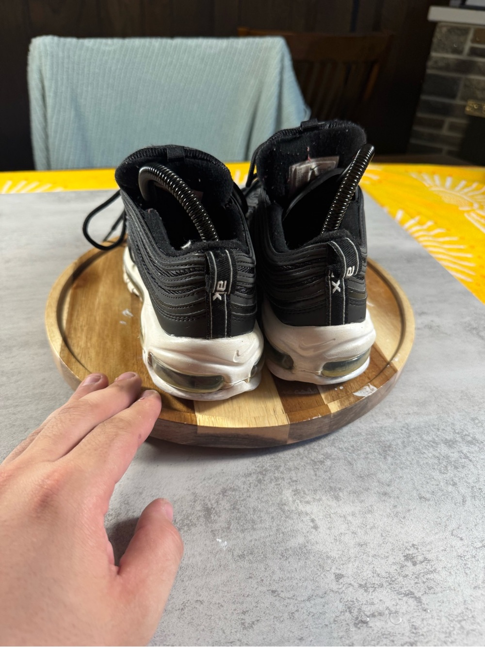 Nike Black and White Air Max 97 Sneakers. 6y/7.5 - Picture 7 of 7
